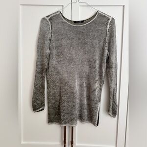 NIC+ZOE reverse printed linen sweate